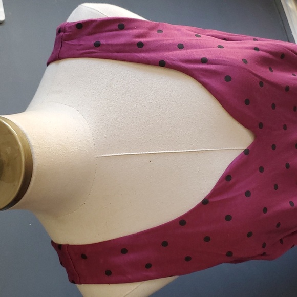 Torrid burgundy purple polka dot skater A line dress size 2 - Picture 6 of 13